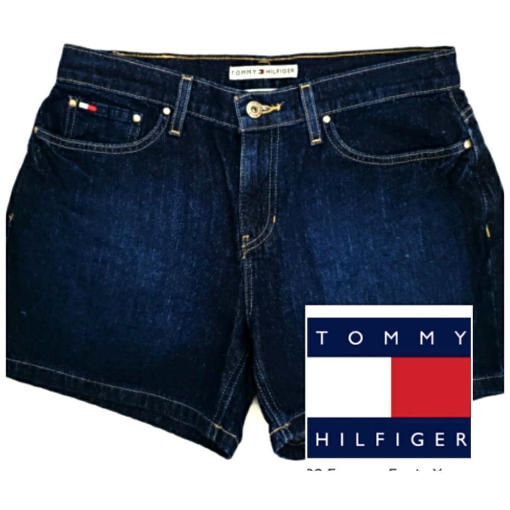 Nwot Tommy Hilfiger Darkwash Jean Shorts